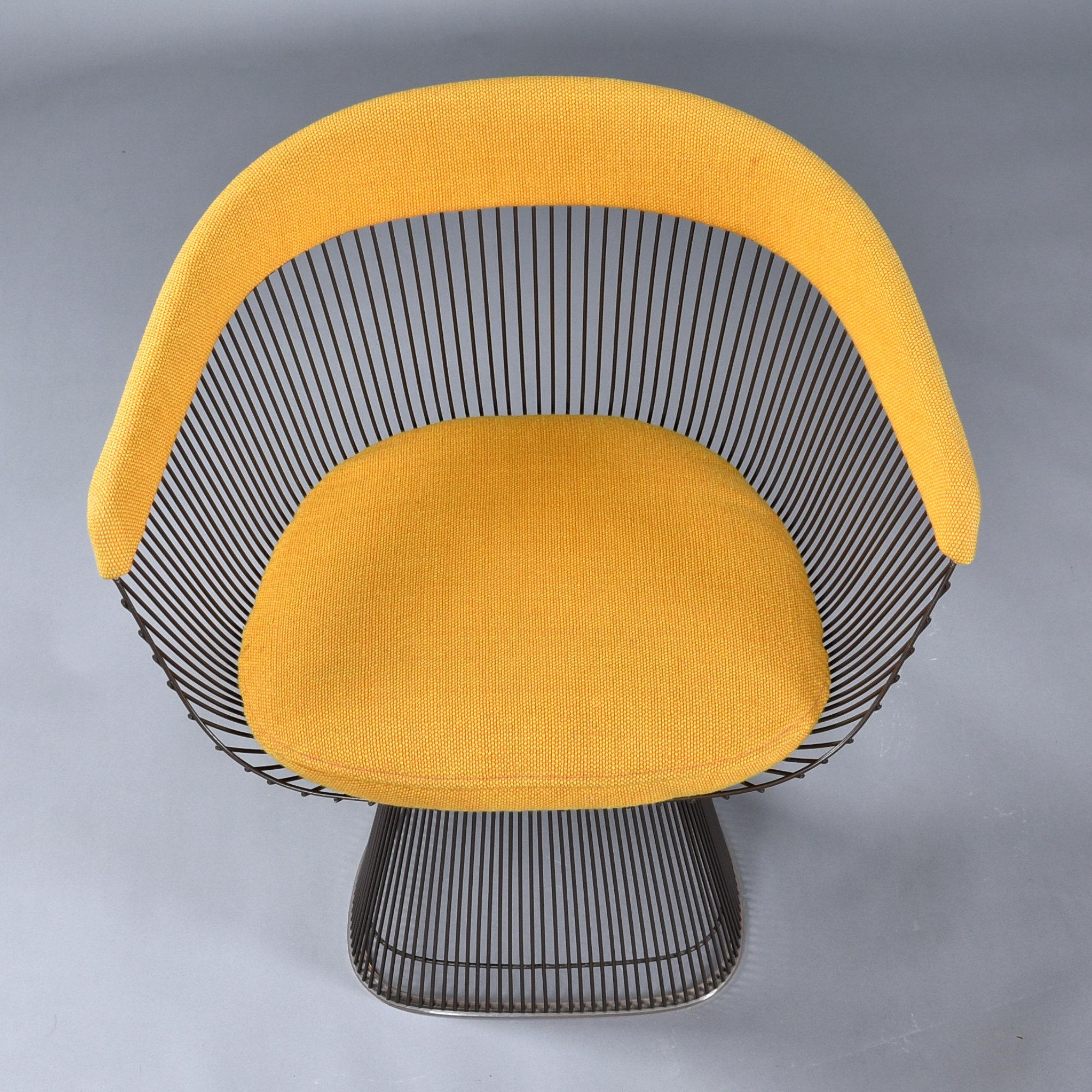 1972 Original Warren Platner para Knoll Sillón amarillo metalizado finales del siglo XX en venta