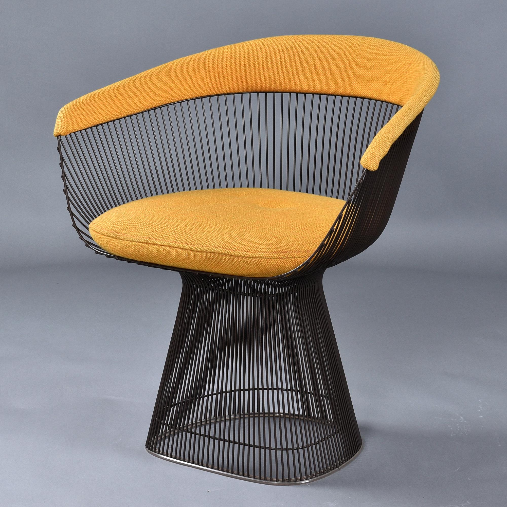 1972 Original Warren Platner para Knoll Sillón amarillo metalizado en venta 1