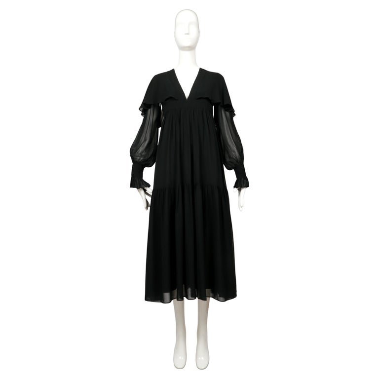 ossie clark black dress Vintage Ossie Clark Womens Dress, One Size, Black Viscose England