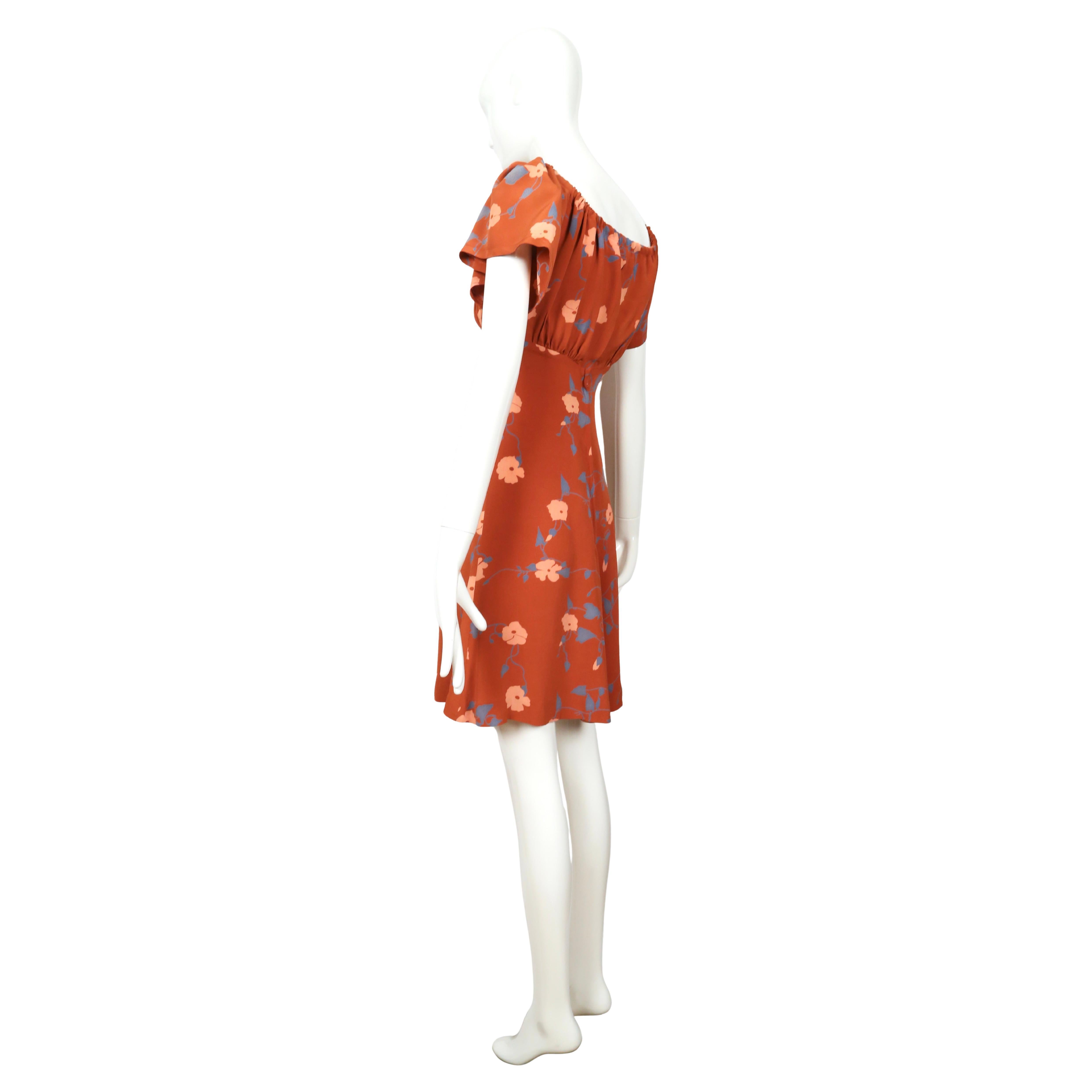 1972 OSSIE CLARK / CELIA BIRTWELL Vestido corto estampado 'BUSY LIZZIE en venta 5