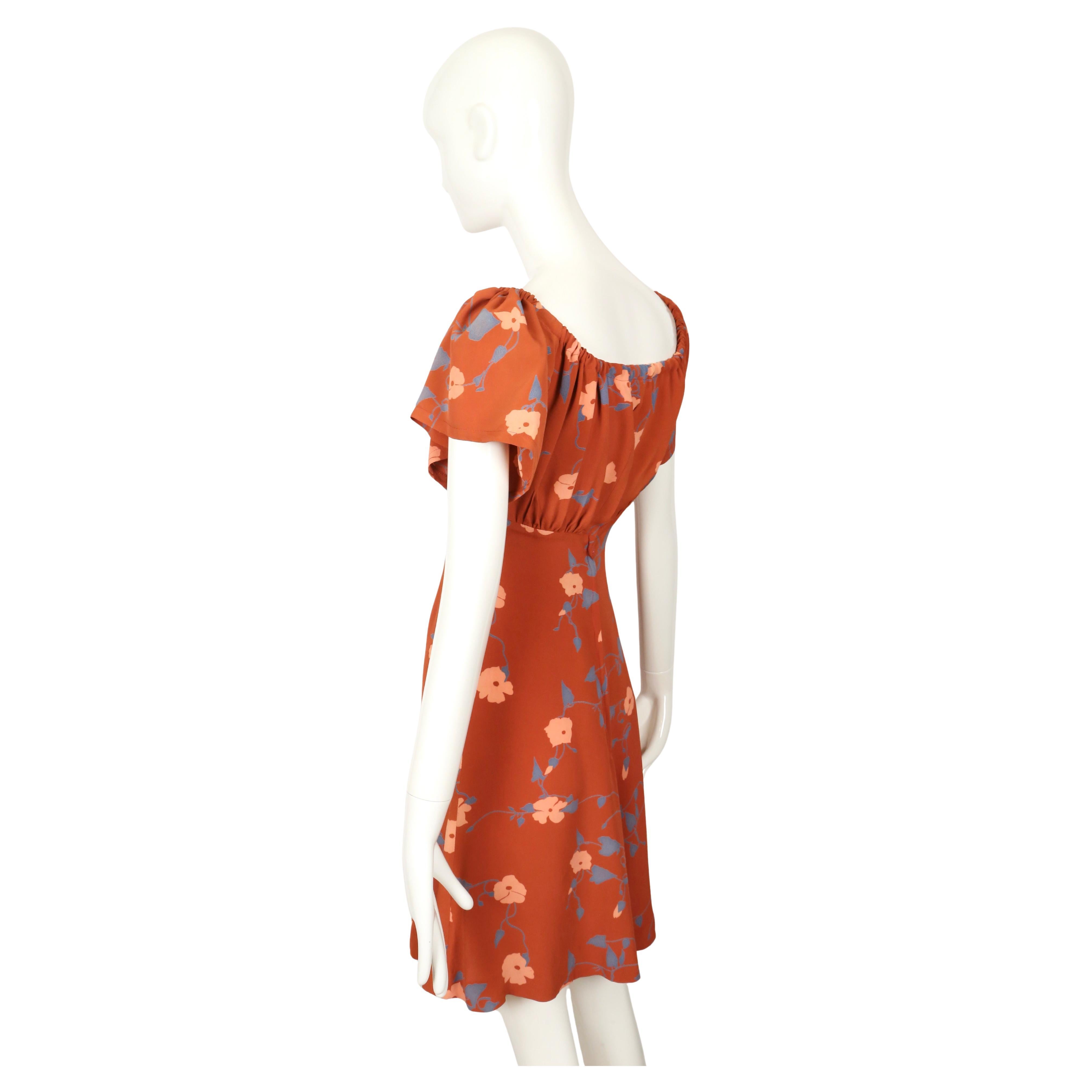 1972 OSSIE CLARK / CELIA BIRTWELL Vestido corto estampado 'BUSY LIZZIE en venta 6