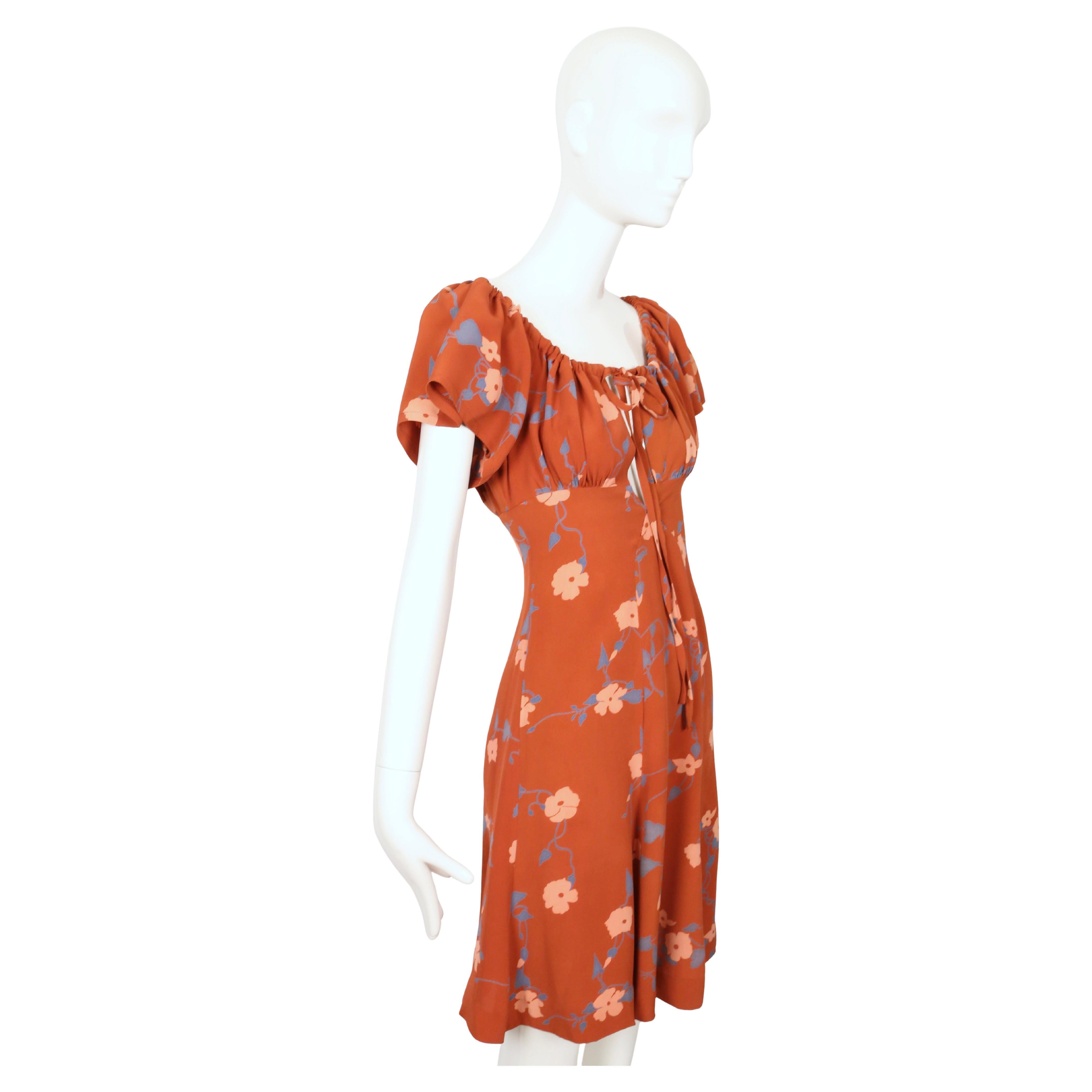1972 OSSIE CLARK / CELIA BIRTWELL Vestido corto estampado 'BUSY LIZZIE en Bueno estado para la venta en San Fransisco, CA