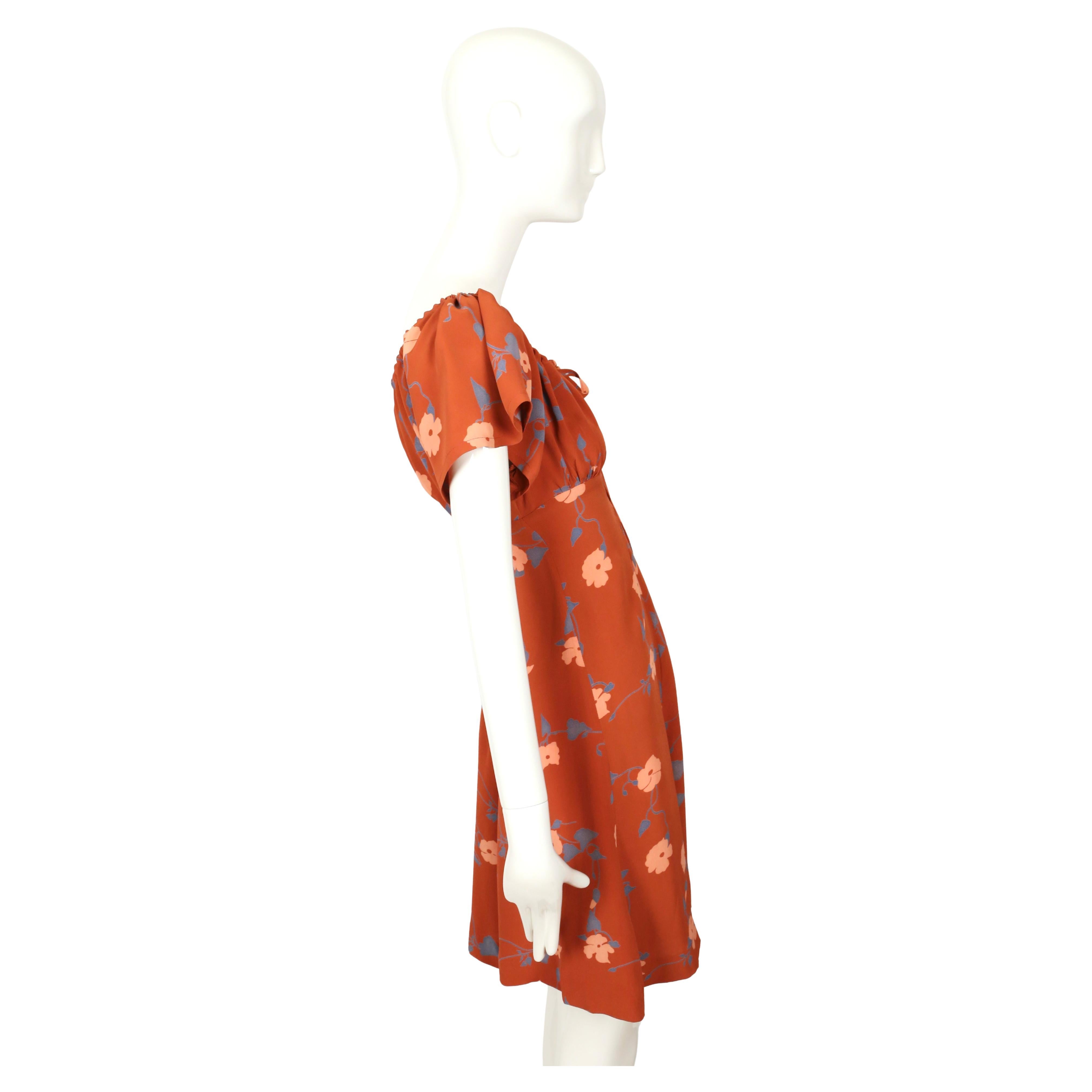 1972 OSSIE CLARK / CELIA BIRTWELL Vestido corto estampado 'BUSY LIZZIE en venta 1