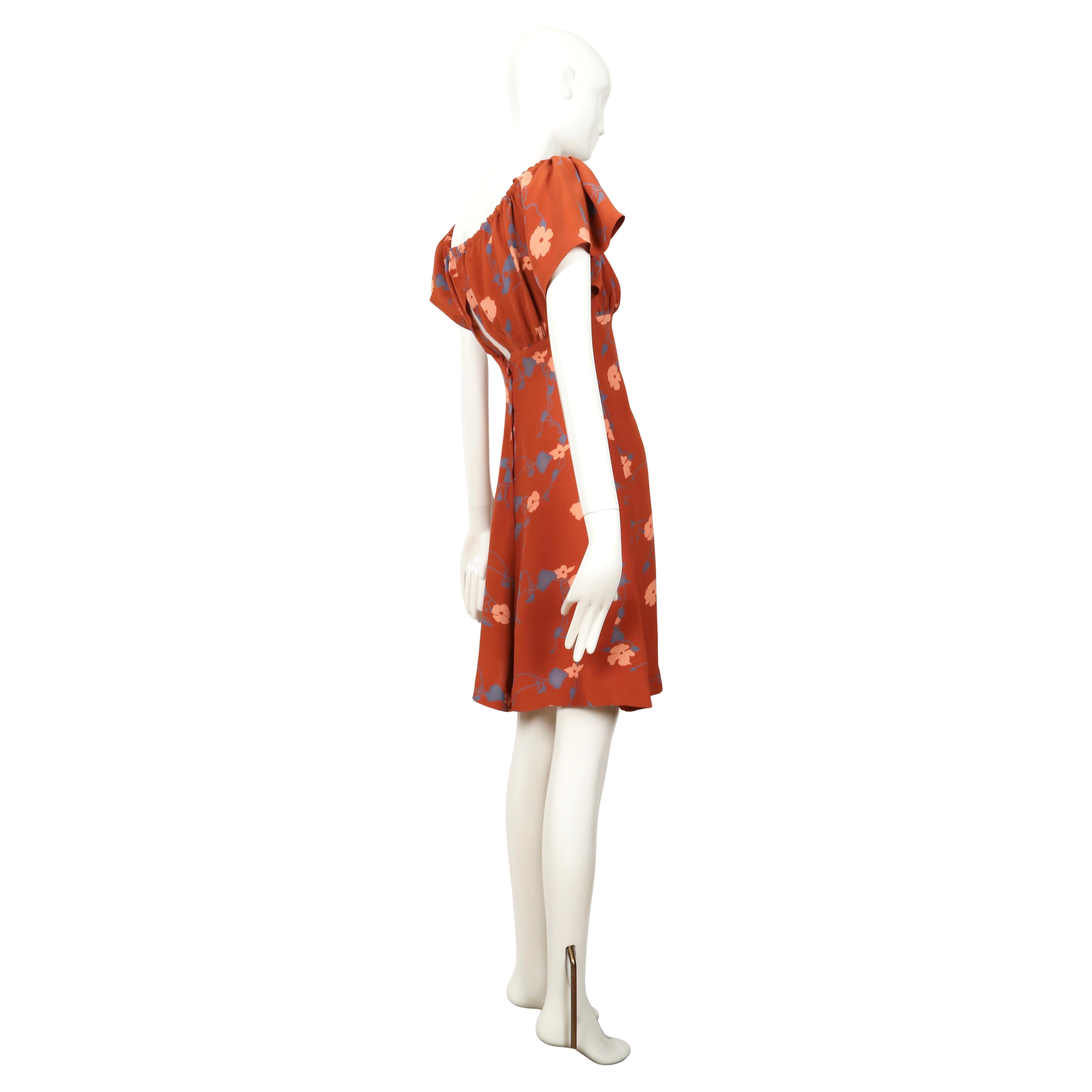 1972 OSSIE CLARK / CELIA BIRTWELL Vestido corto estampado 'BUSY LIZZIE en venta 2