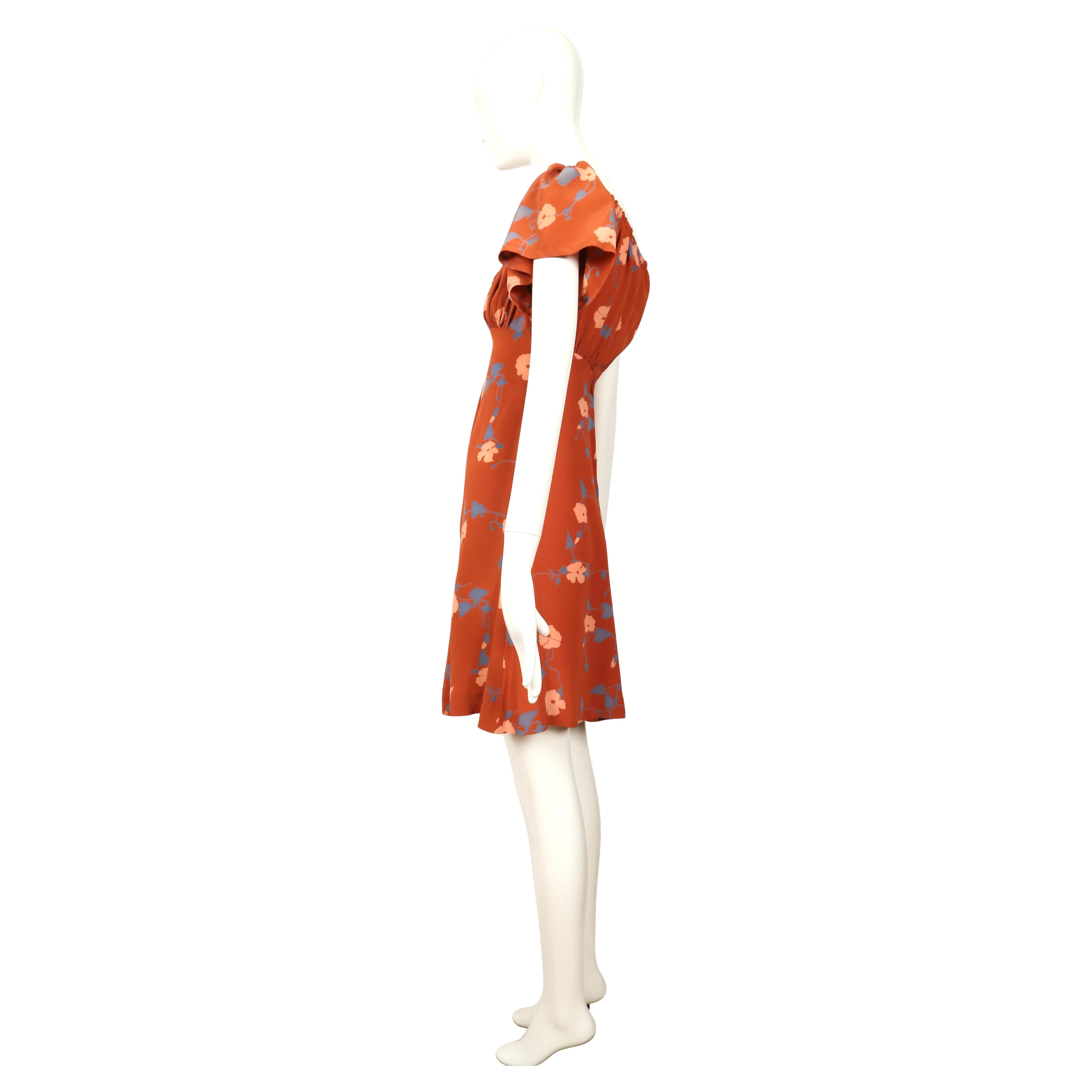 1972 OSSIE CLARK / CELIA BIRTWELL Vestido corto estampado 'BUSY LIZZIE en venta 4