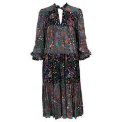 1972 OSSIE CLARK Kleid mit CELIA BIRTWELL Druck