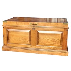 Vintage 1972 Pennsylvania House Solid Cherry Campaign Style Coffee with Storage Chest