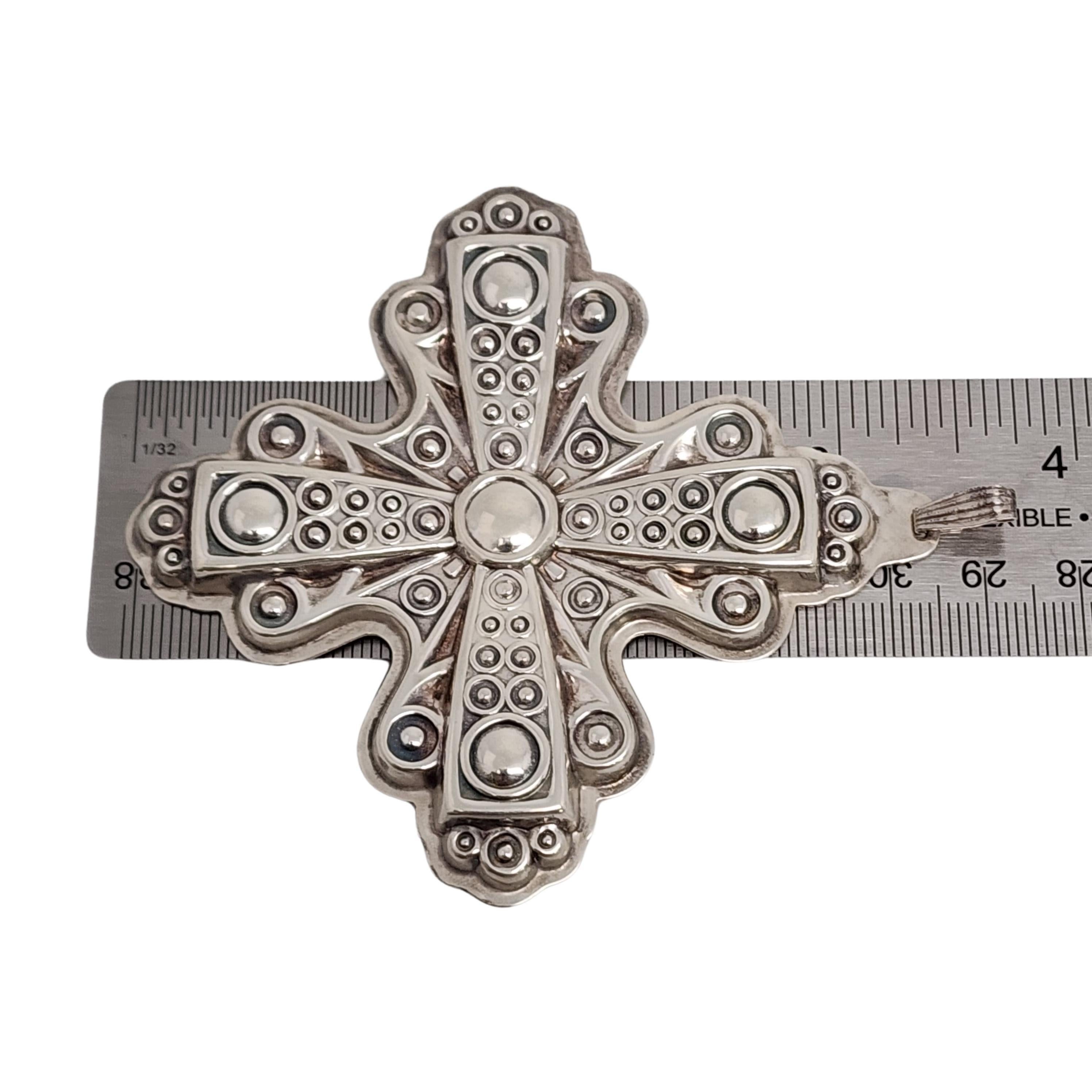 1972 Reed & Barton Sterling Silver Christmas Cross Ornament #15648 2