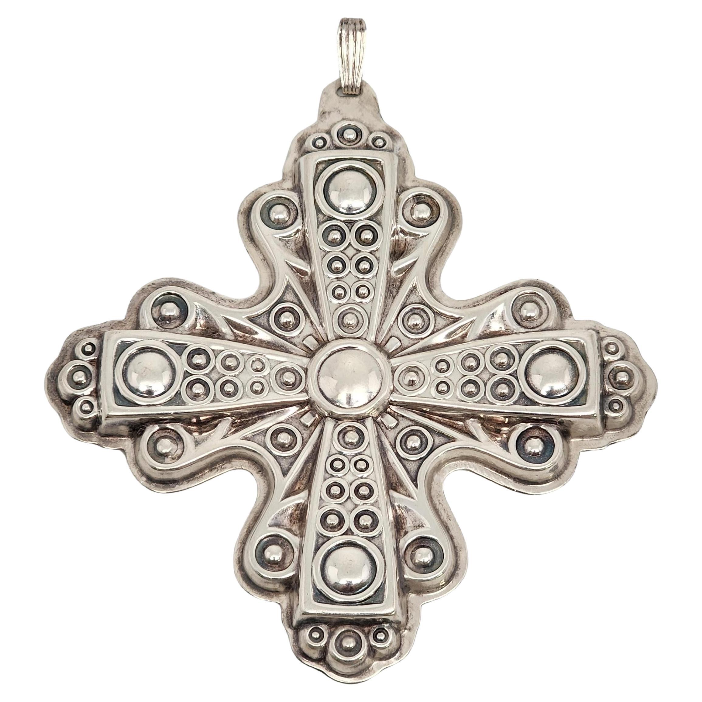 1972 Reed & Barton Sterling Silver Christmas Cross Ornament #15648