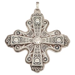 Vintage 1972 Reed & Barton Sterling Silver Christmas Cross Ornament #15648