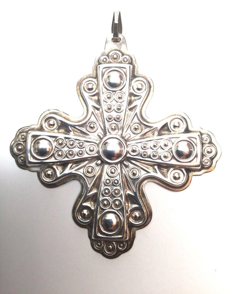 1972 Reed and Barton Sterling Silver Christmas Cross Ornament at ...