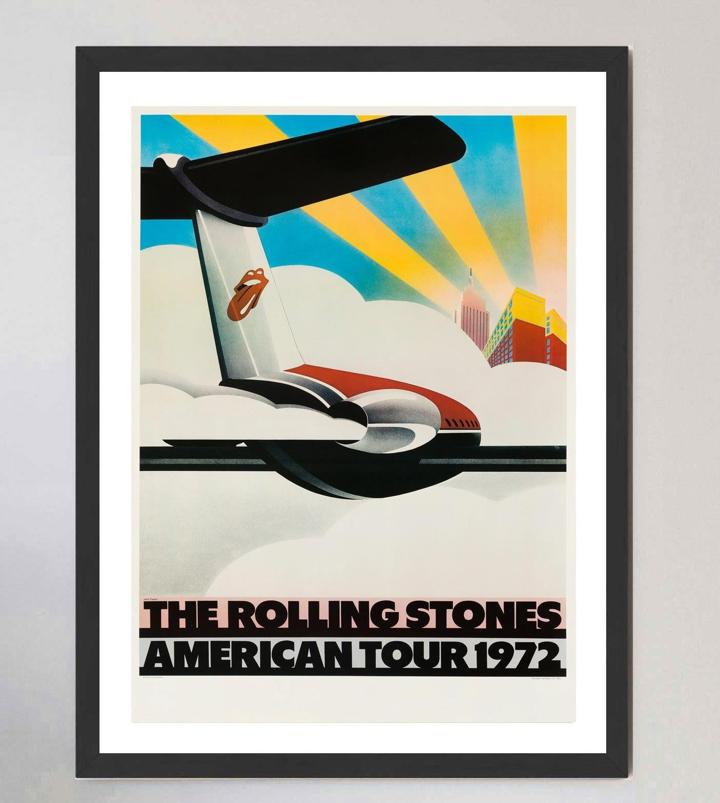 Paper 1972 Rolling Stones, American Tour 1972 Original Vintage Poster