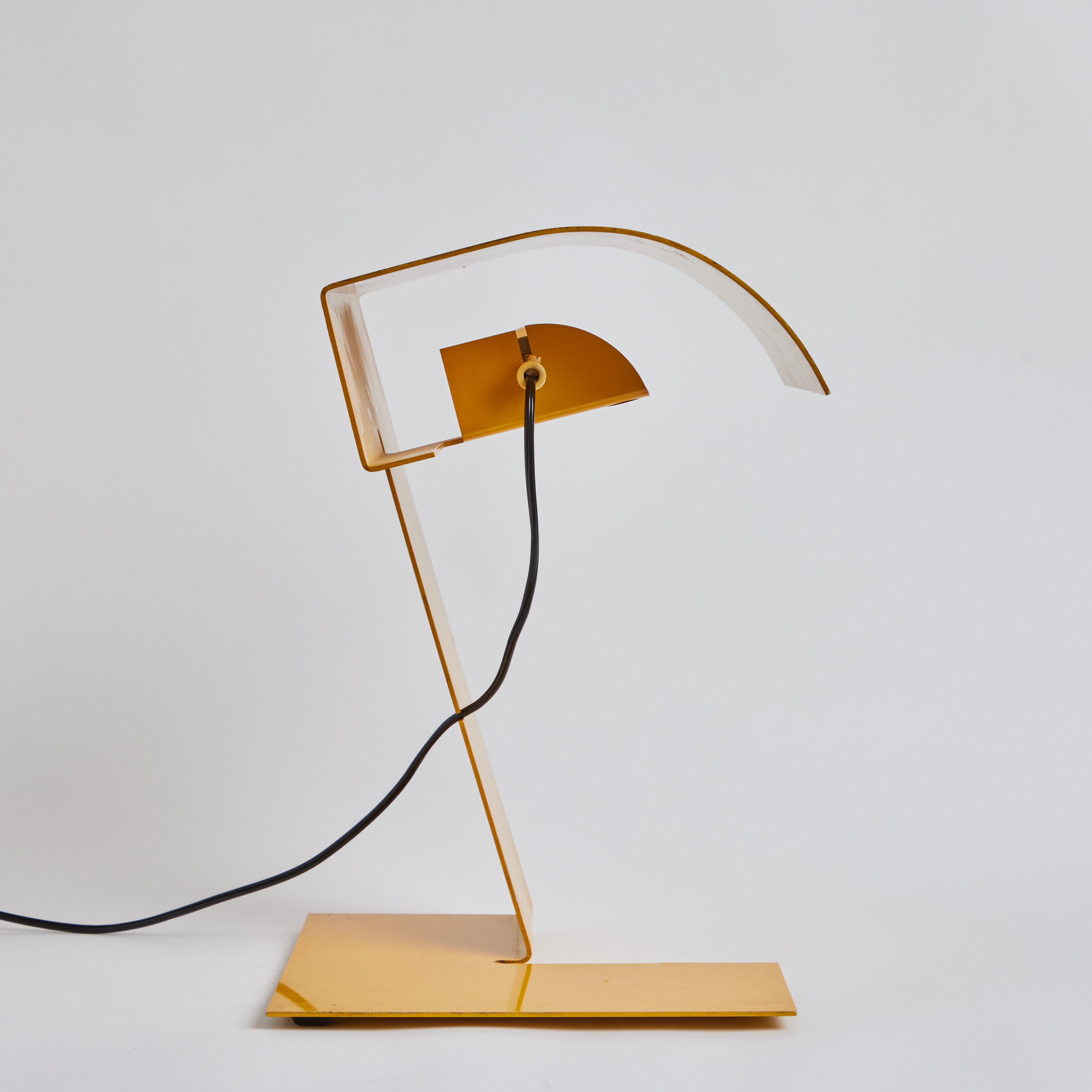 1972 Stilnovo 'Blitz' Table Lamp in Yellow by Trabucco, Vecchi & Volpi For Sale 1