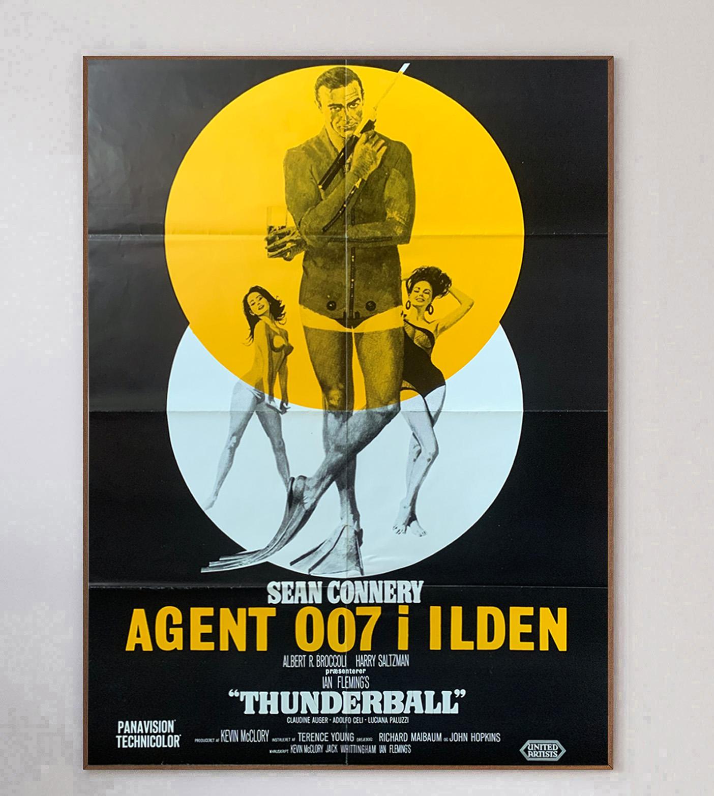 1972 Thunderball (danesa) Póster original de época Danés en venta