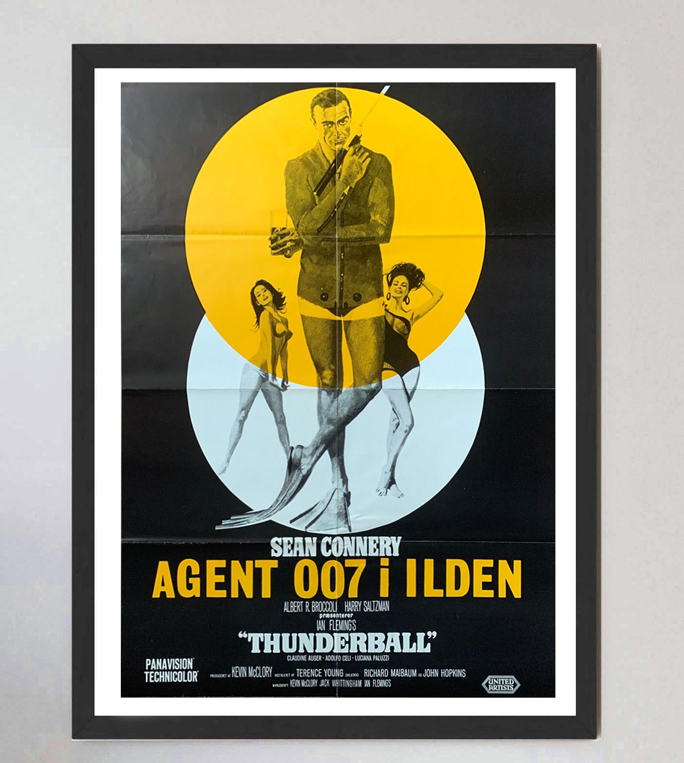 1972 Thunderball (danesa) Póster original de época en Bueno estado para la venta en Winchester, GB