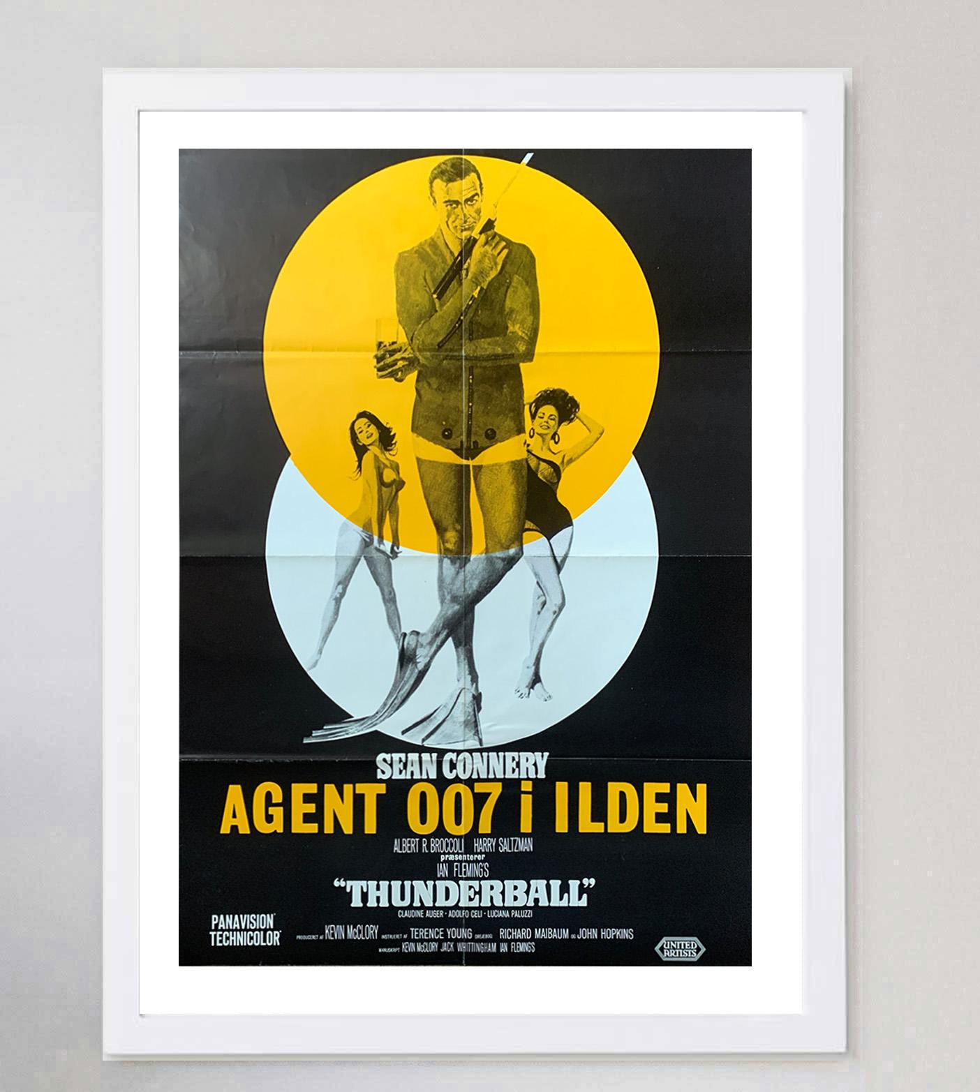 1972 Thunderball (danesa) Póster original de época finales del siglo XX en venta