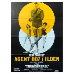 1972 Thunderball (danesa) Póster original de época