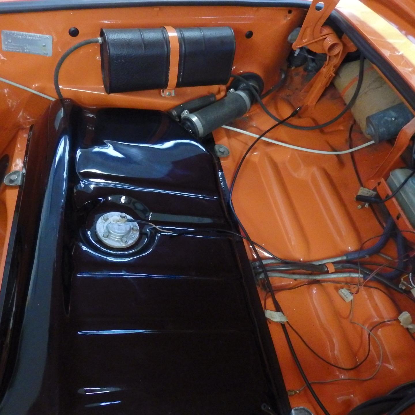 Orange 1972 Volkswagen Ghia by Karmann Convertible car For Sale 1