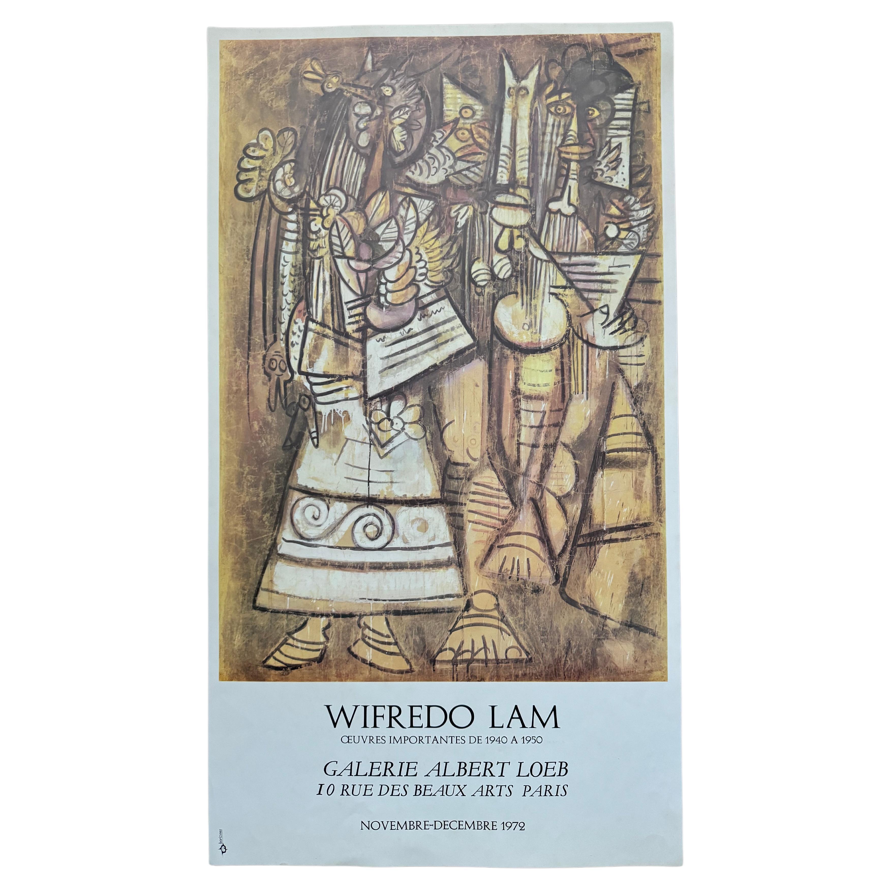 Impression d'exposition « Galerie Albert Loeb » de Wifredo Lamb, Paris, 1972