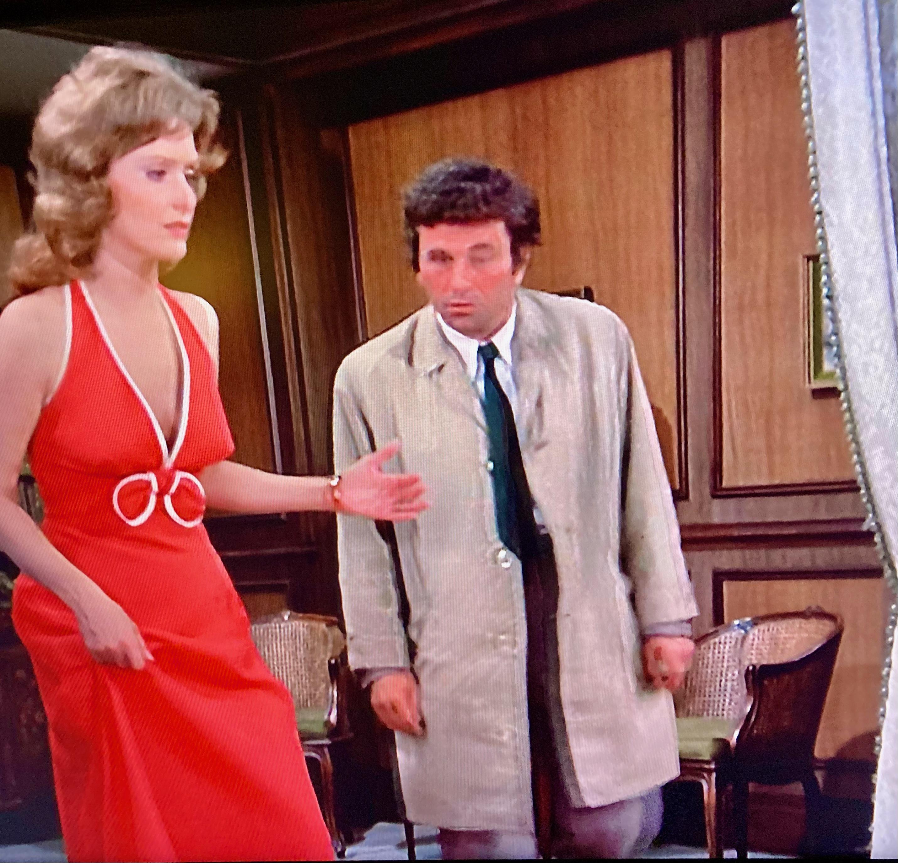Robe en coton violet Columbo The Greenhouse Jungle Season 2 d'Elliette Lewis des années 1972 Pour femmes en vente