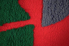 1973 5'x8' Harry Hilson 100% Schurwolle Monumentaler Wandteppich S. Serie #43