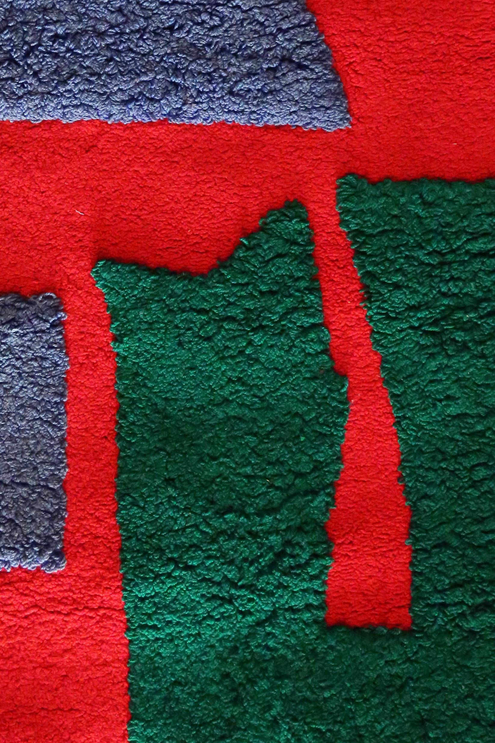 Américain Tapisserie murale monumentale S. Series n°43 Harry Hilson 100 % laine vierge, 1973 5'x8' en vente