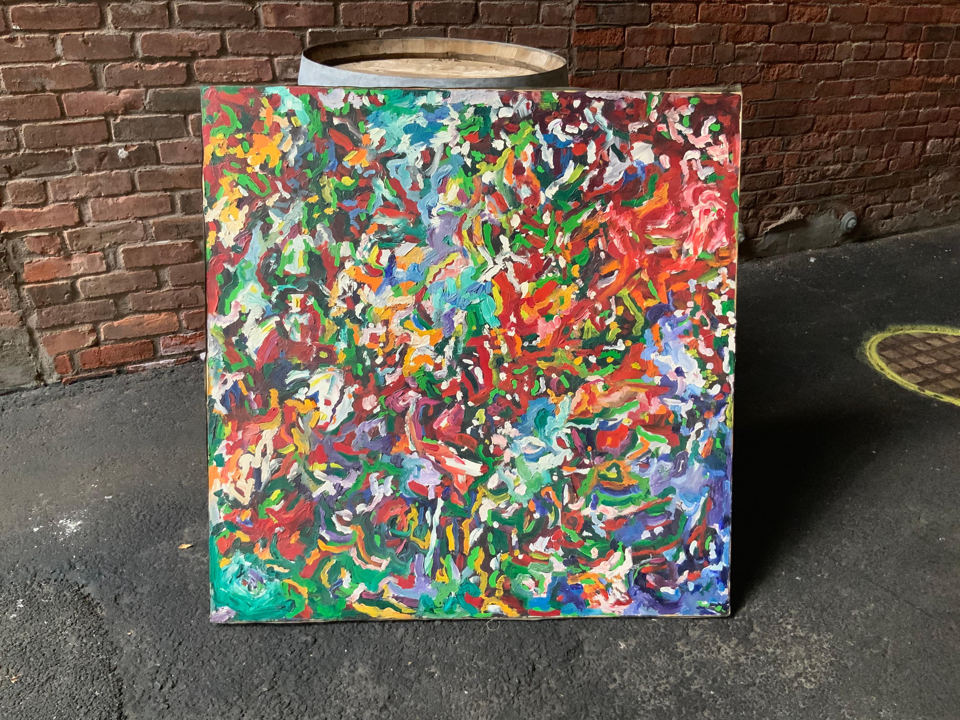 1973 Abstract Action Painting In Good Condition In Garnerville, NY