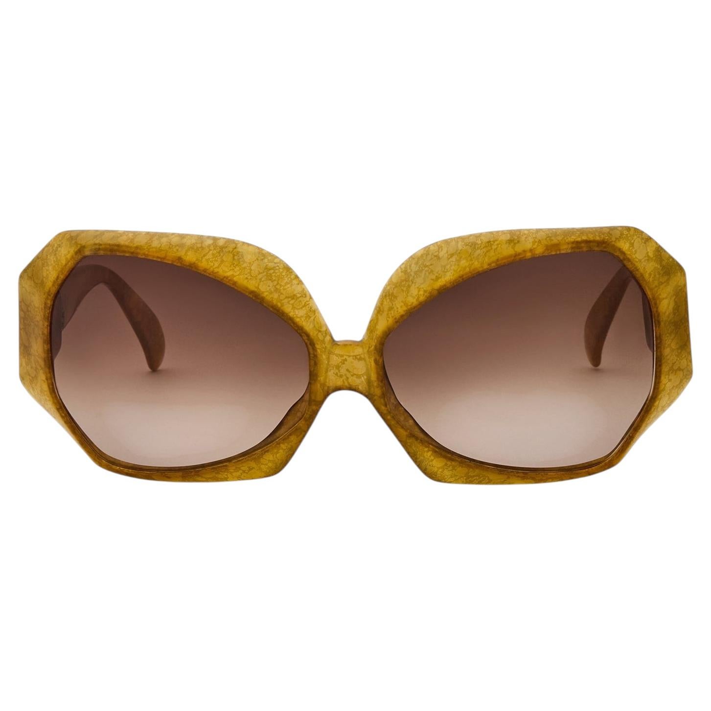 1973 Christian Dior – Dokumentierte goldene Sonnenbrille im Angebot