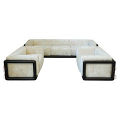 1973 "Cornaro" Sofa & Armchair Set by Carlo Scarpa for Gavina