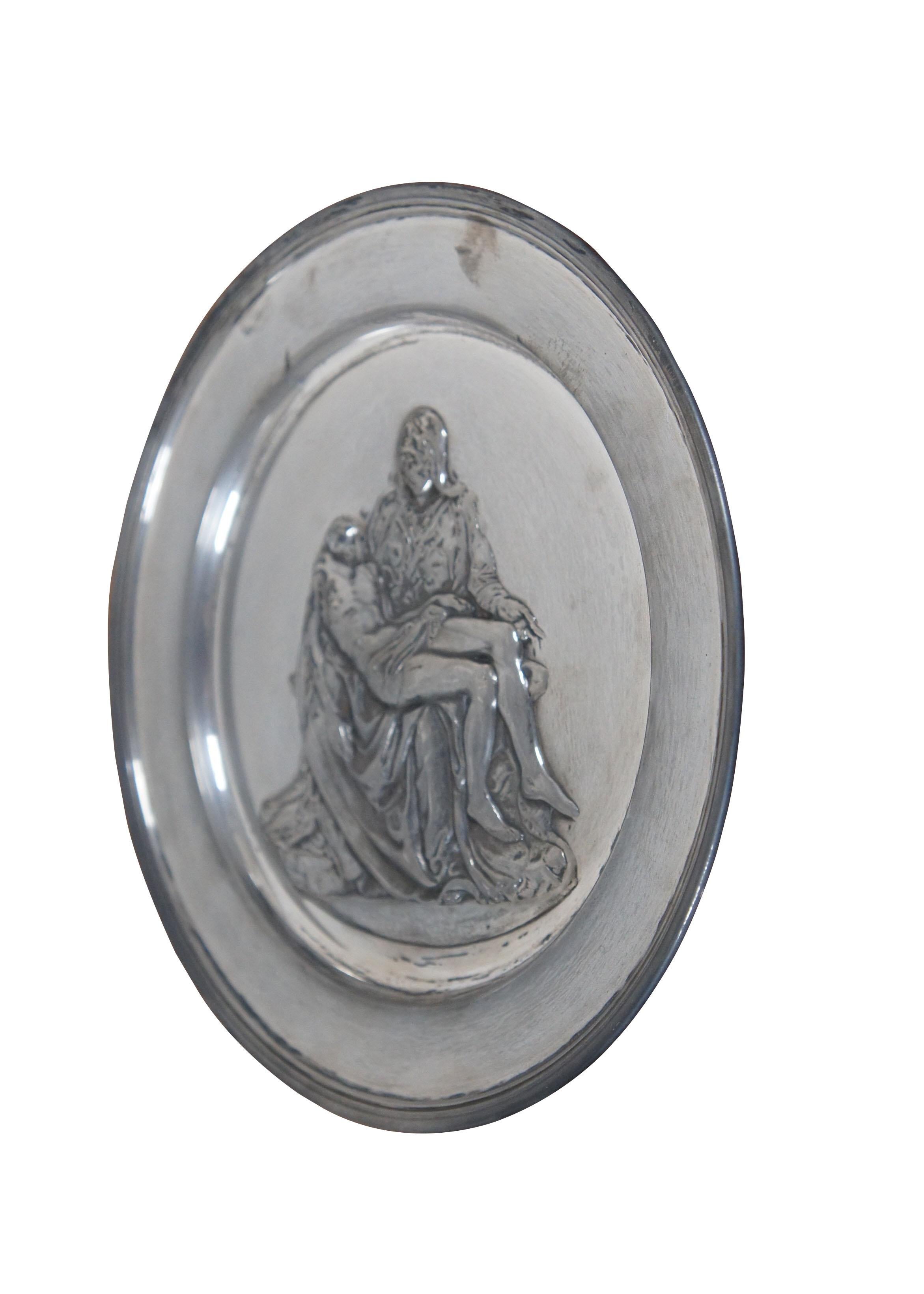 1973 Danbury Mint Pieta Michaelangelo Sterling Silver Collectors Plate 362g 9