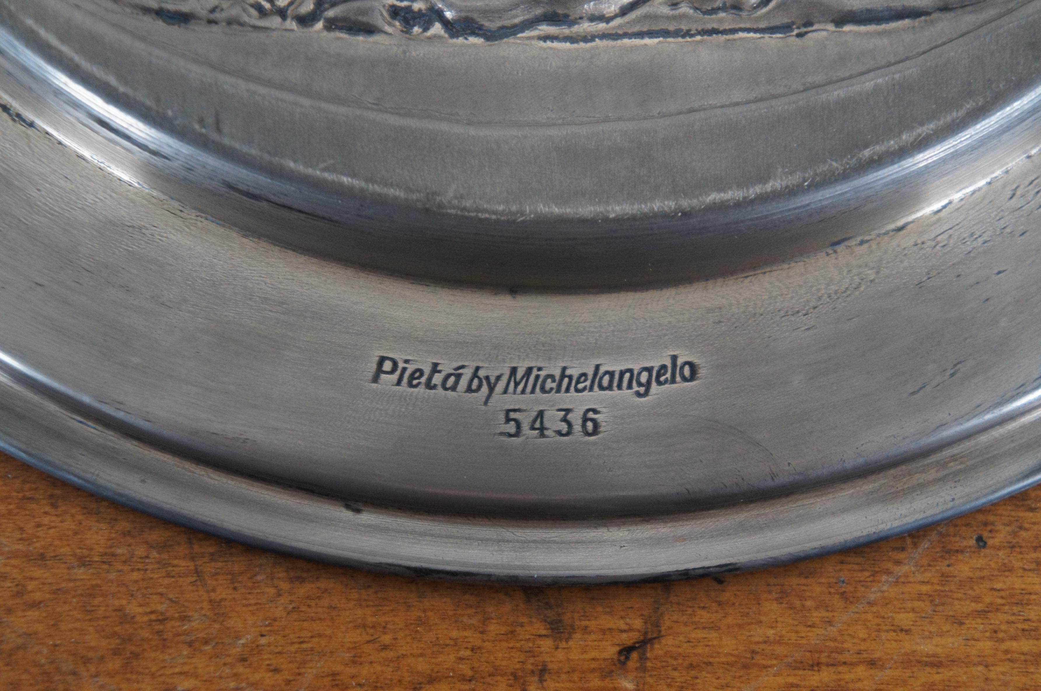 1973 Danbury Mint Pieta Michaelangelo Sterling Silver Collectors Plate 362g 9