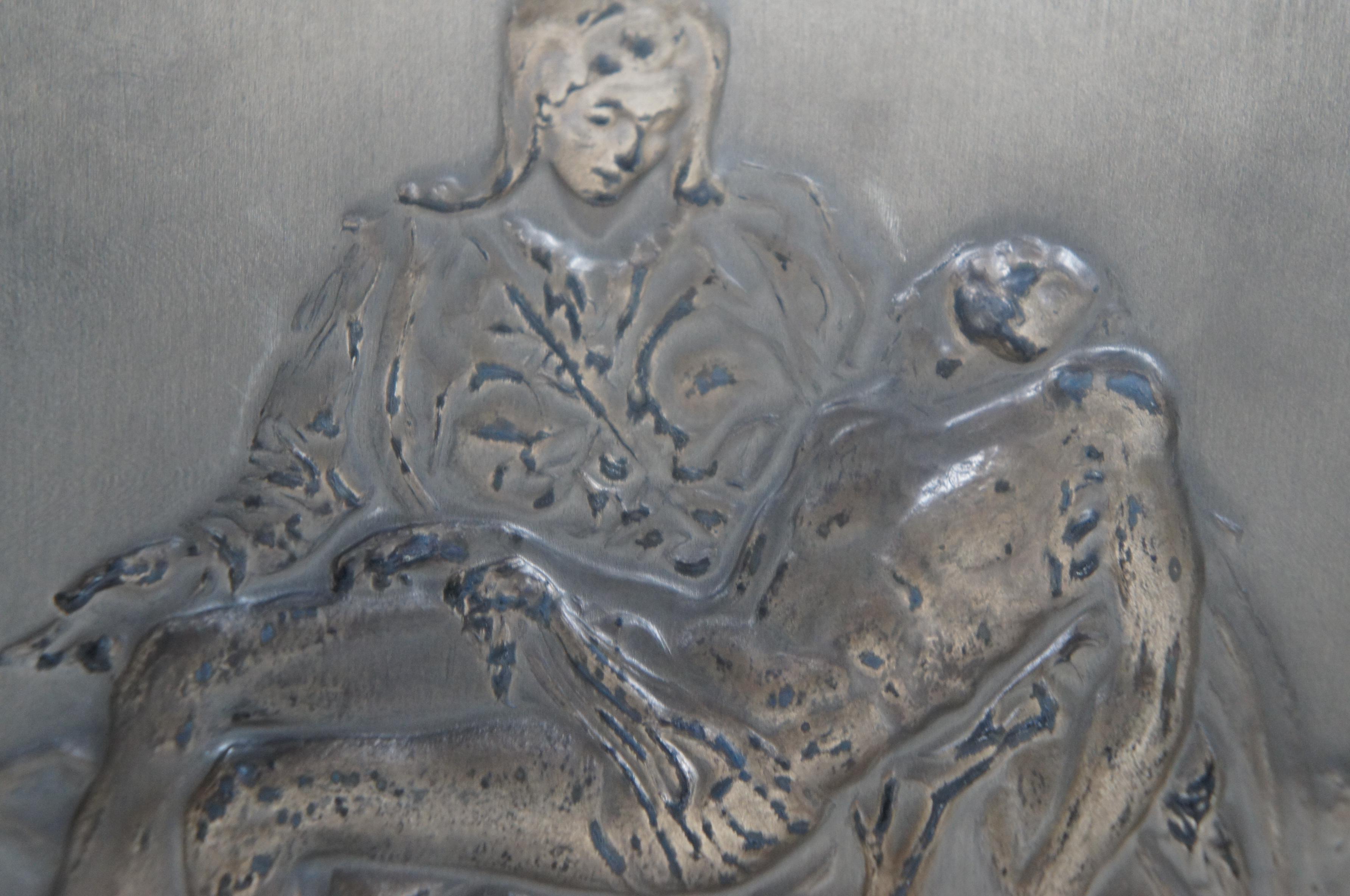 1973 Danbury Mint Pieta Michaelangelo Sterling Silver Collectors Plate 362g 9