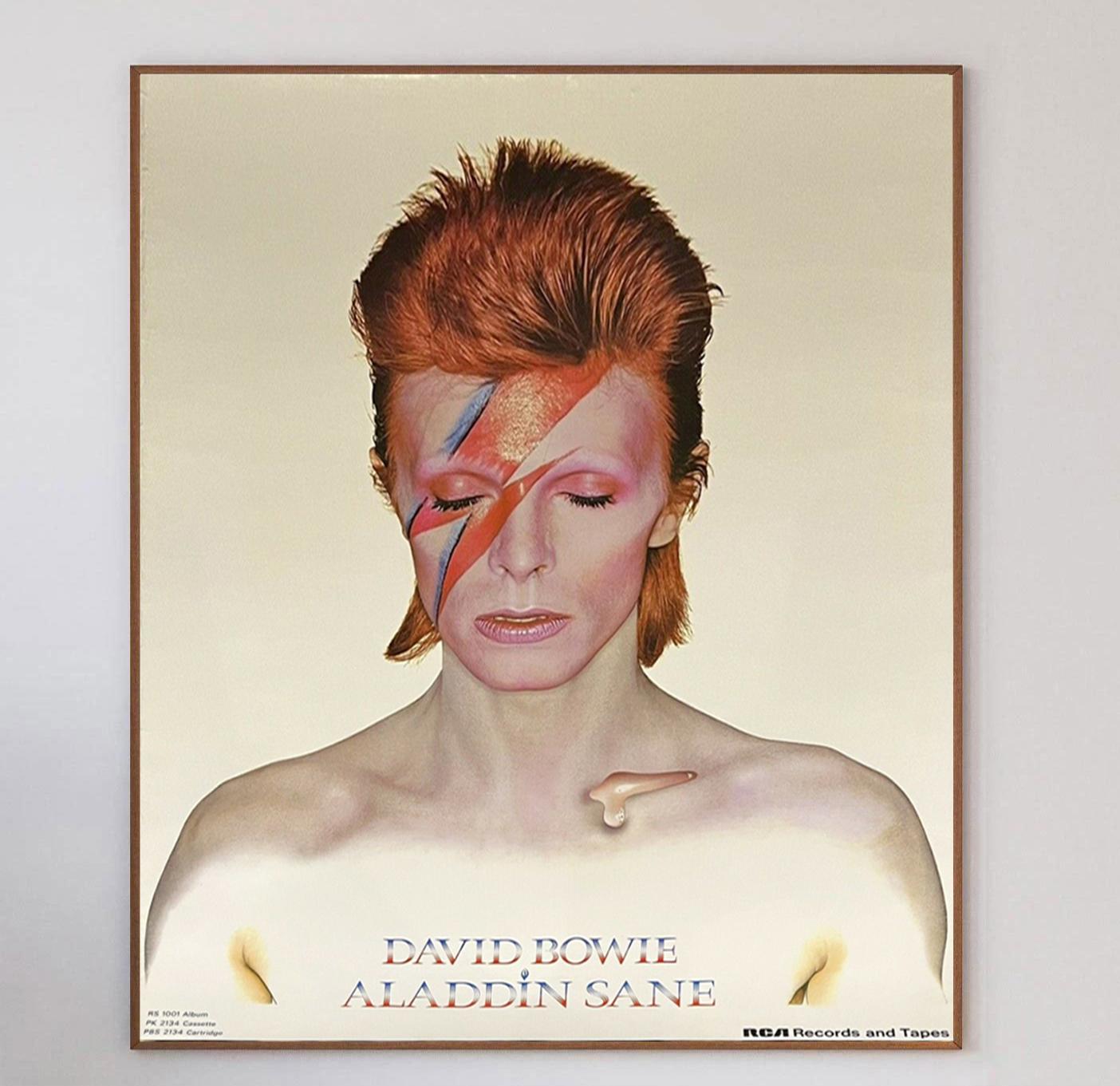 Fin du 20e siècle Affiche vintage originale d'Aladin Sane, David Bowie, 1973 en vente