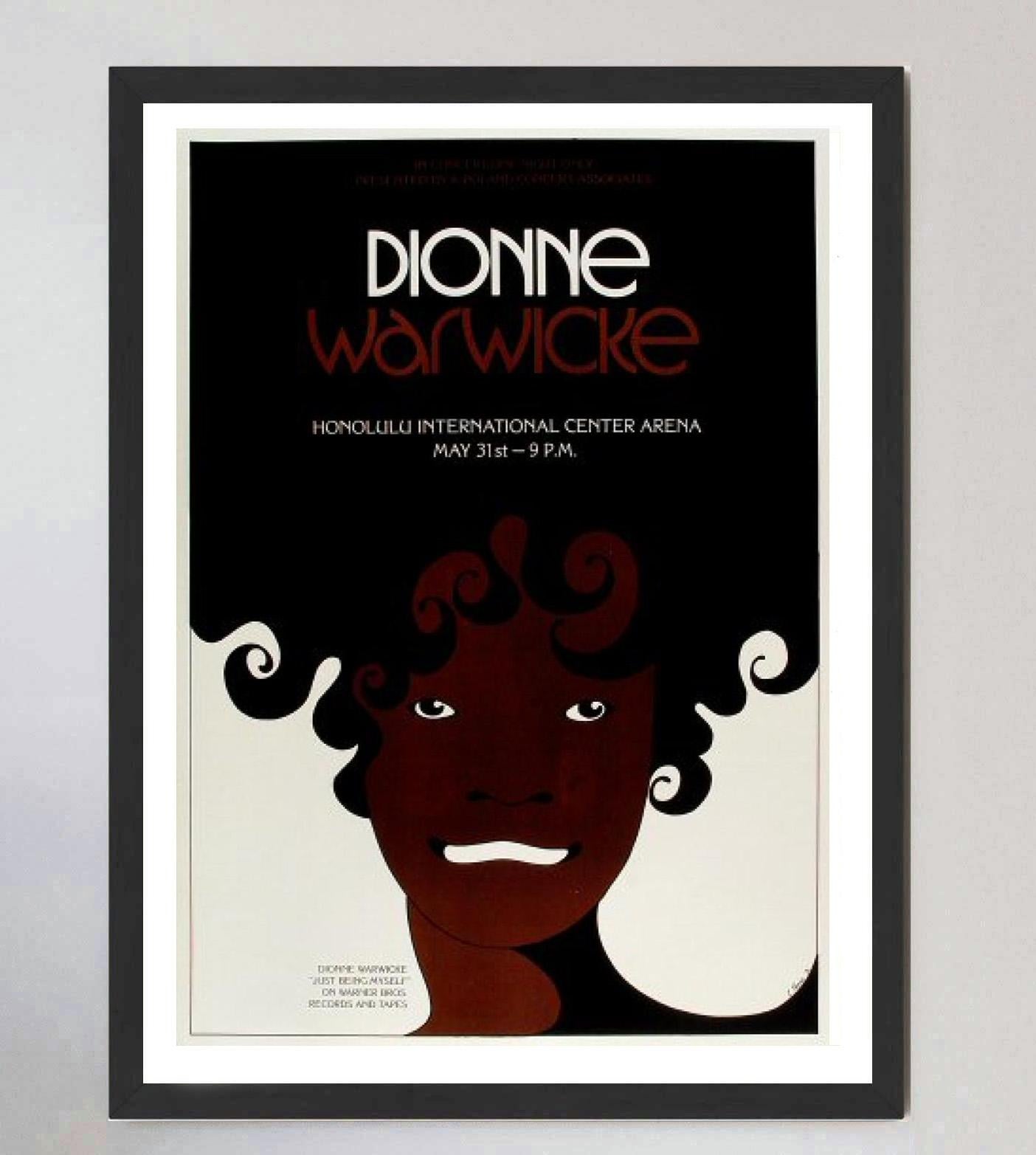 1973 Dionne Warwick - Honolulu Original Vintage Poster (amerikanisch) im Angebot