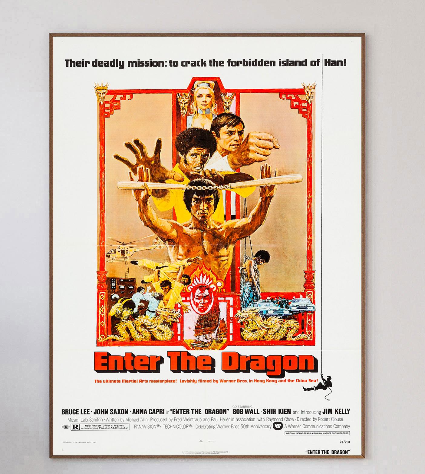 Widely considered one of, if not the greatest martial arts films of all time. Enter the Dragon is a 1973 martial arts film produced by and starring Bruce Lee. The film, which co-stars John Saxon and Jim Kelly, was directed by Robert Clouse. It would