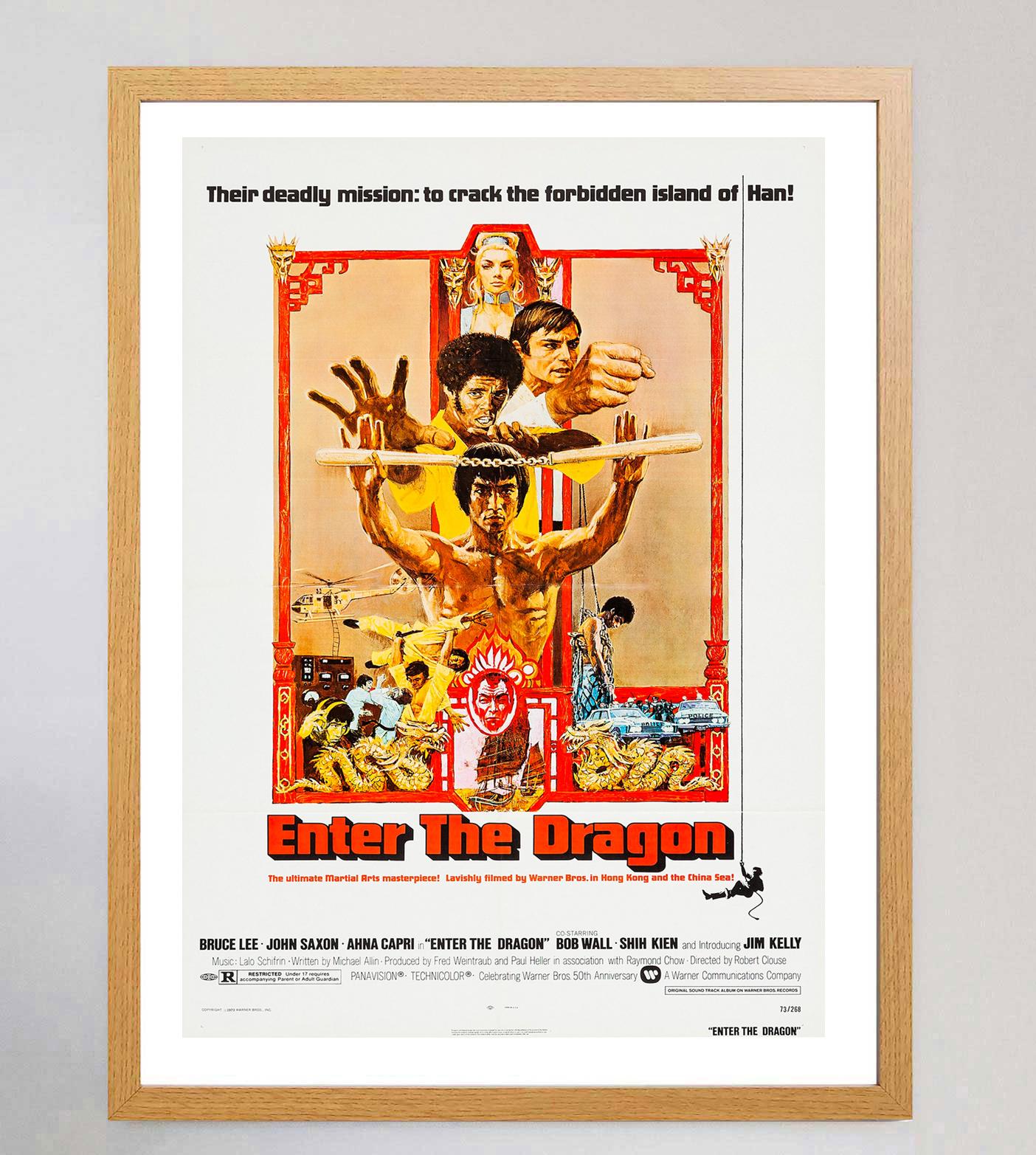 1973 Enter the Dragon Original Vintage Poster im Zustand „Gut“ im Angebot in Winchester, GB