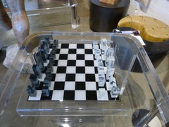 1973 Executive Games Acrylic Chess Set with Board