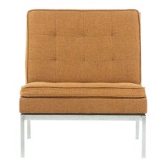 1973 Florence Knoll International Slipper Lounge Chair Tissu Brown/Burnt Orange