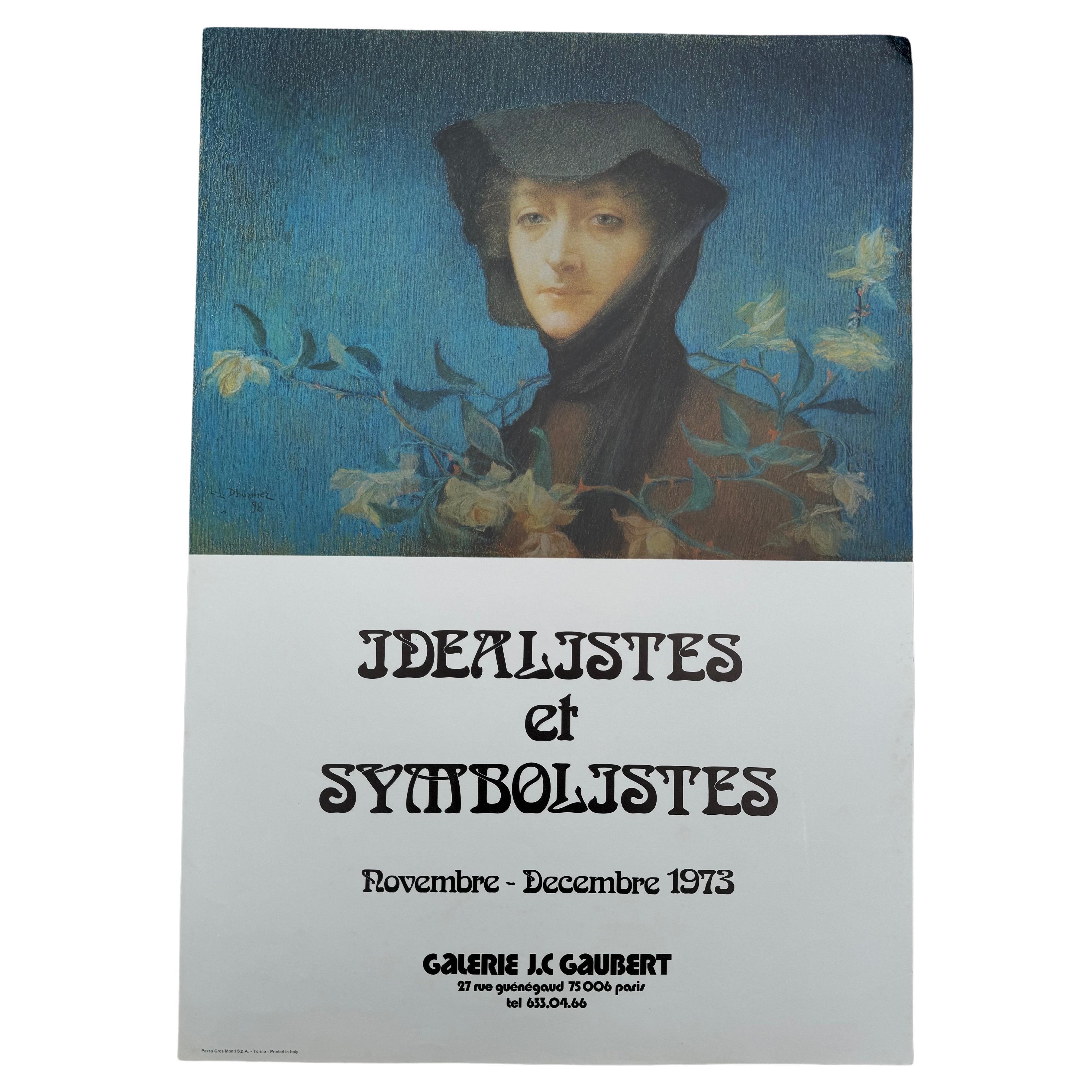 1973 Galerie J.C. Impression d'exposition « Idealistes et Symbolistes » de Gaubert, Paris