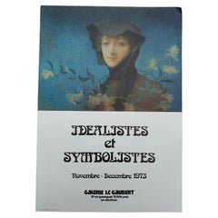 1973 Galerie J.C. Impression d'exposition « Idealistes et Symbolistes » de Gaubert, Paris