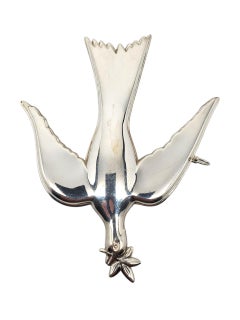 1973 Gorham Sterling Silver Christmas Dove Ornament #22537