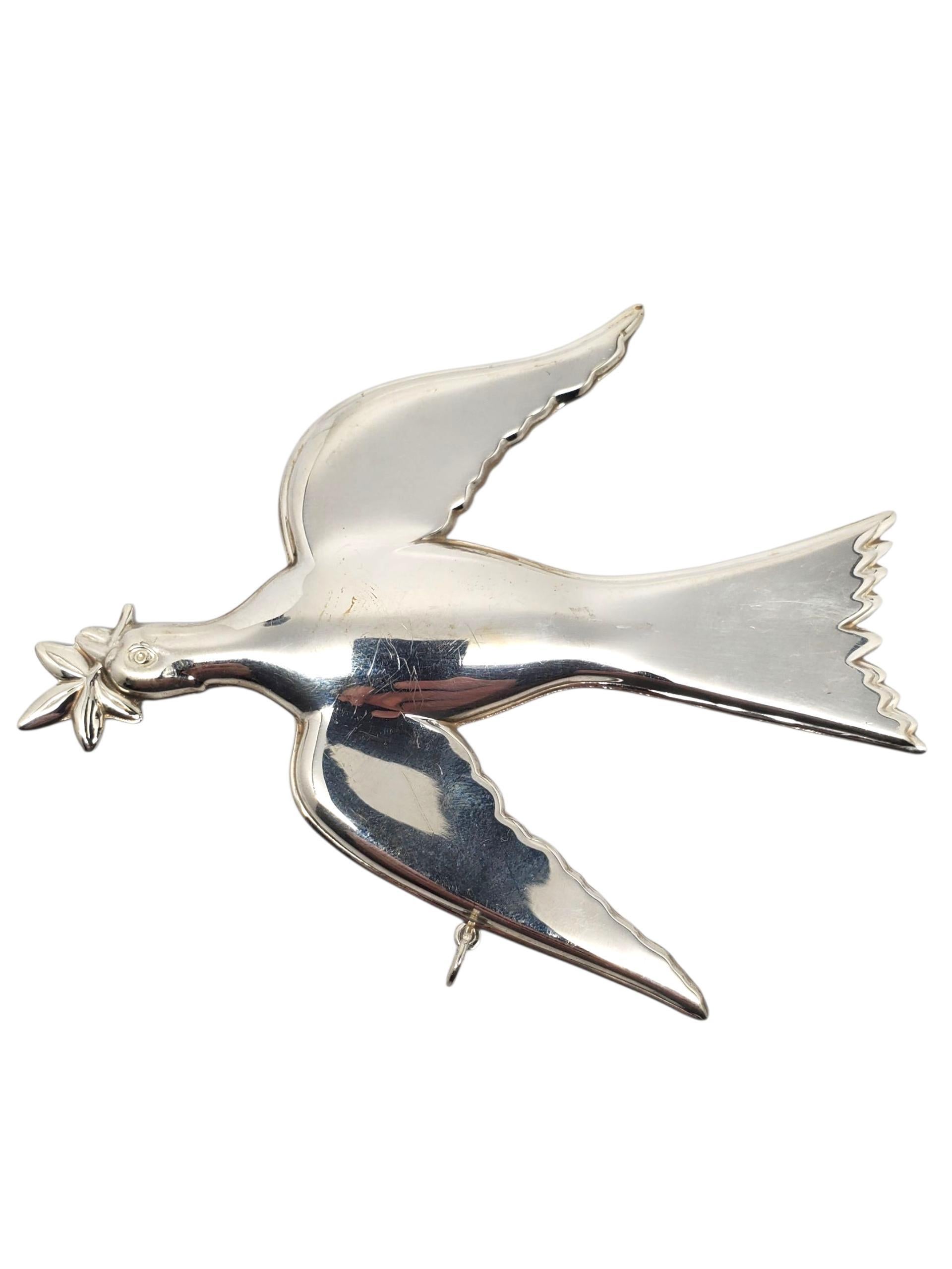 Contemporaneo 1973 Gorham Sterling Silver Colomba Ornamento #22537 in vendita