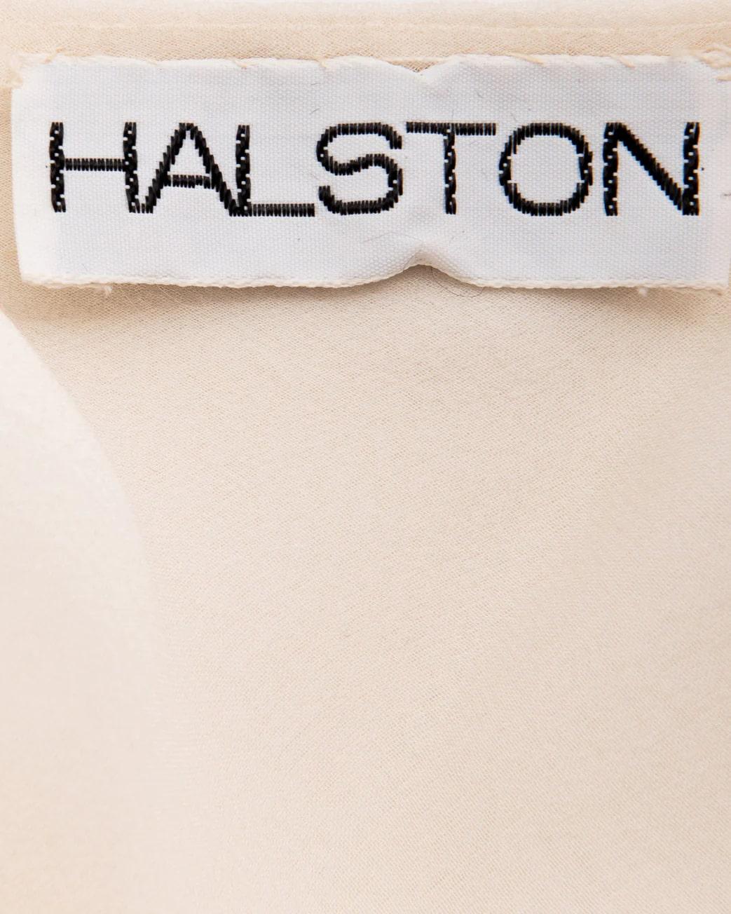1973 Halston Cream Silk Grecian-Style High-Low Dress 3