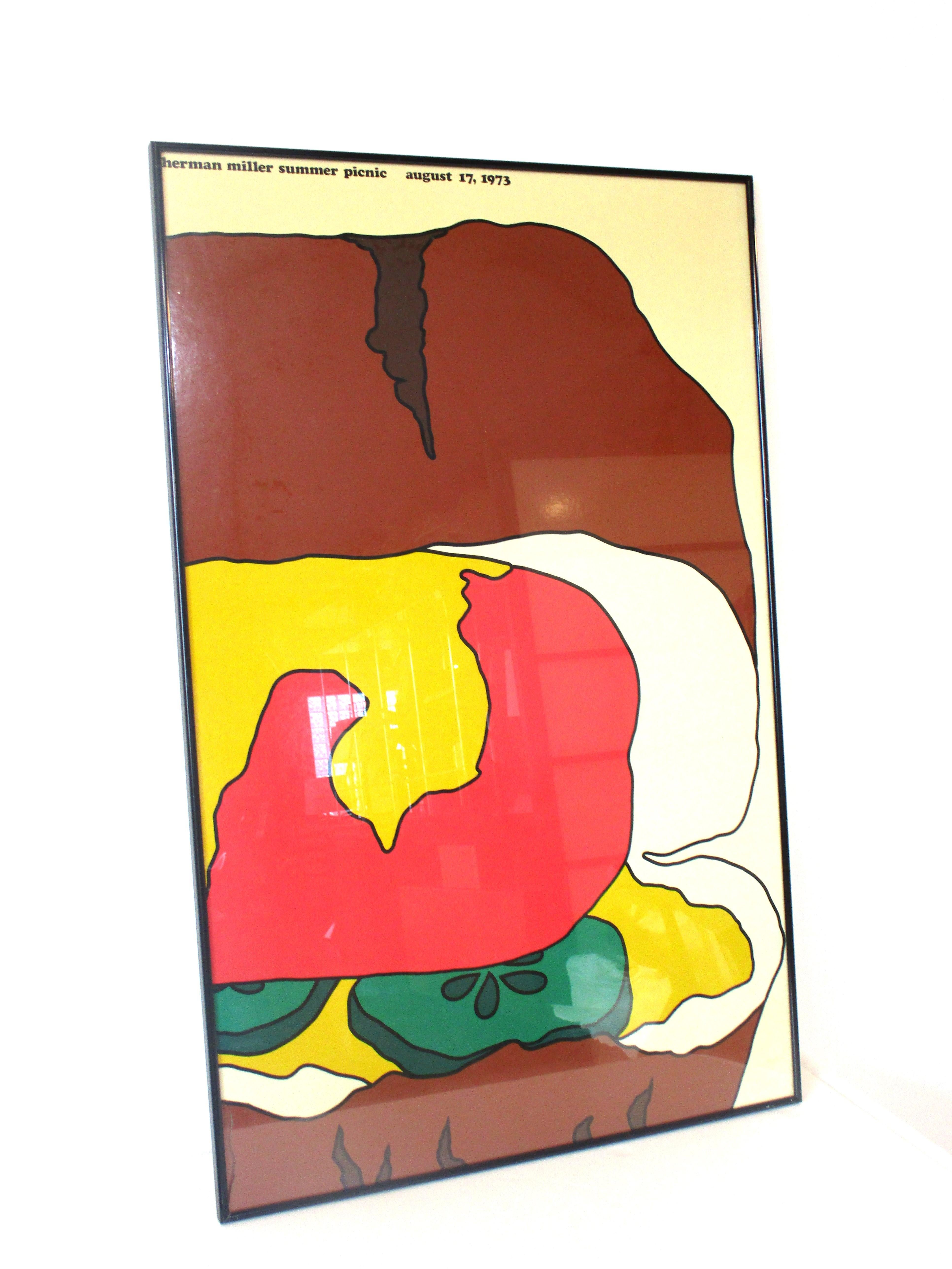 Affiche de pique-nique d'été de la société Herman Miller, 1973  3