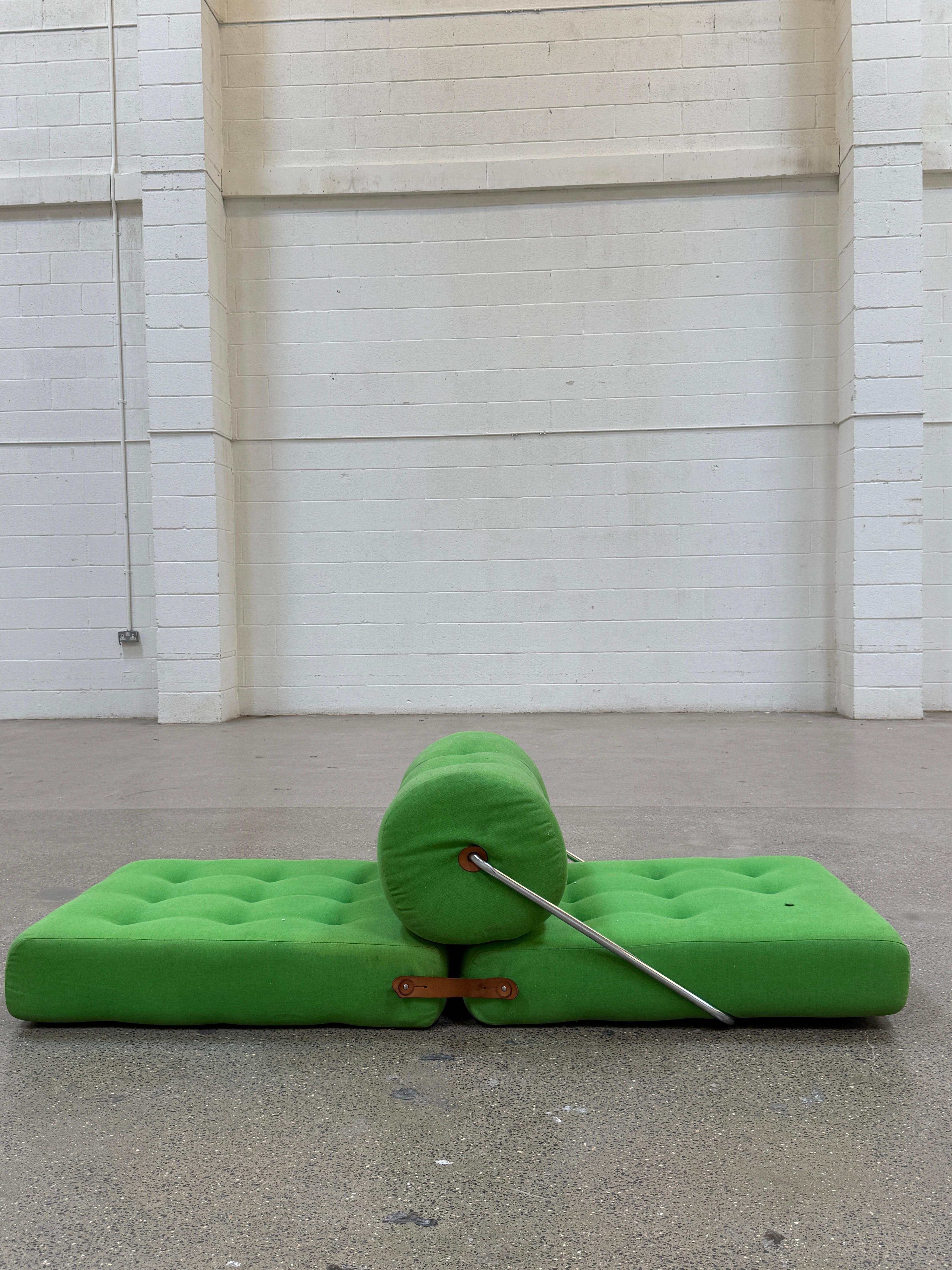 Year
1973
Function
Easy chair
Design
Gillis Lundgren
Price
EUR 22.50
 TAJT was youthful soft furniture that fit perfectly into the laid-back zeitgeist of the time. It was a combined sit, rest and lounge piece comprised of two 90×90 cm cushions which