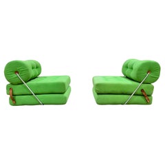 1973 IKEA Pair of lounge chairs day beds by Gillis LUNDGREN  TAJT   To restore !