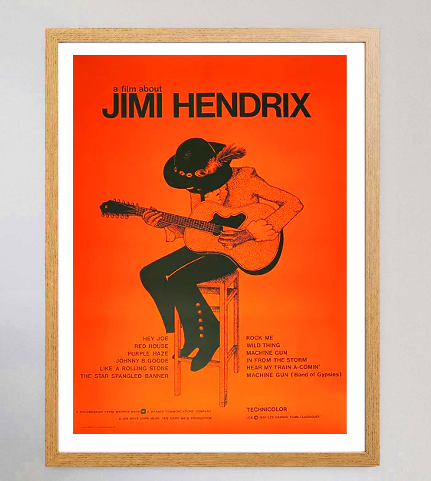 1973 Jimi Hendrix (Ein Film über) Original Vintage Poster im Zustand „Gut“ im Angebot in Winchester, GB