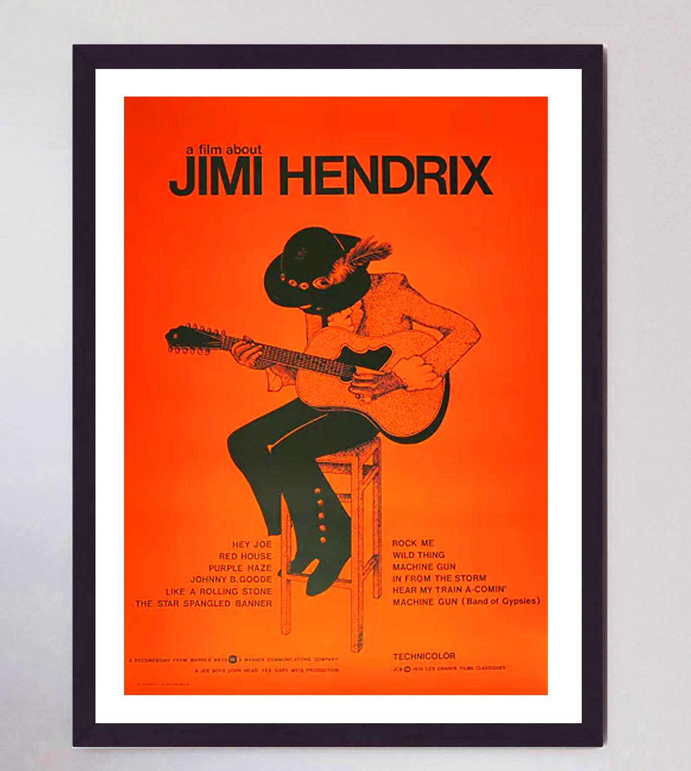 1973 Jimi Hendrix (Ein Film über) Original Vintage Poster (Leinen) im Angebot