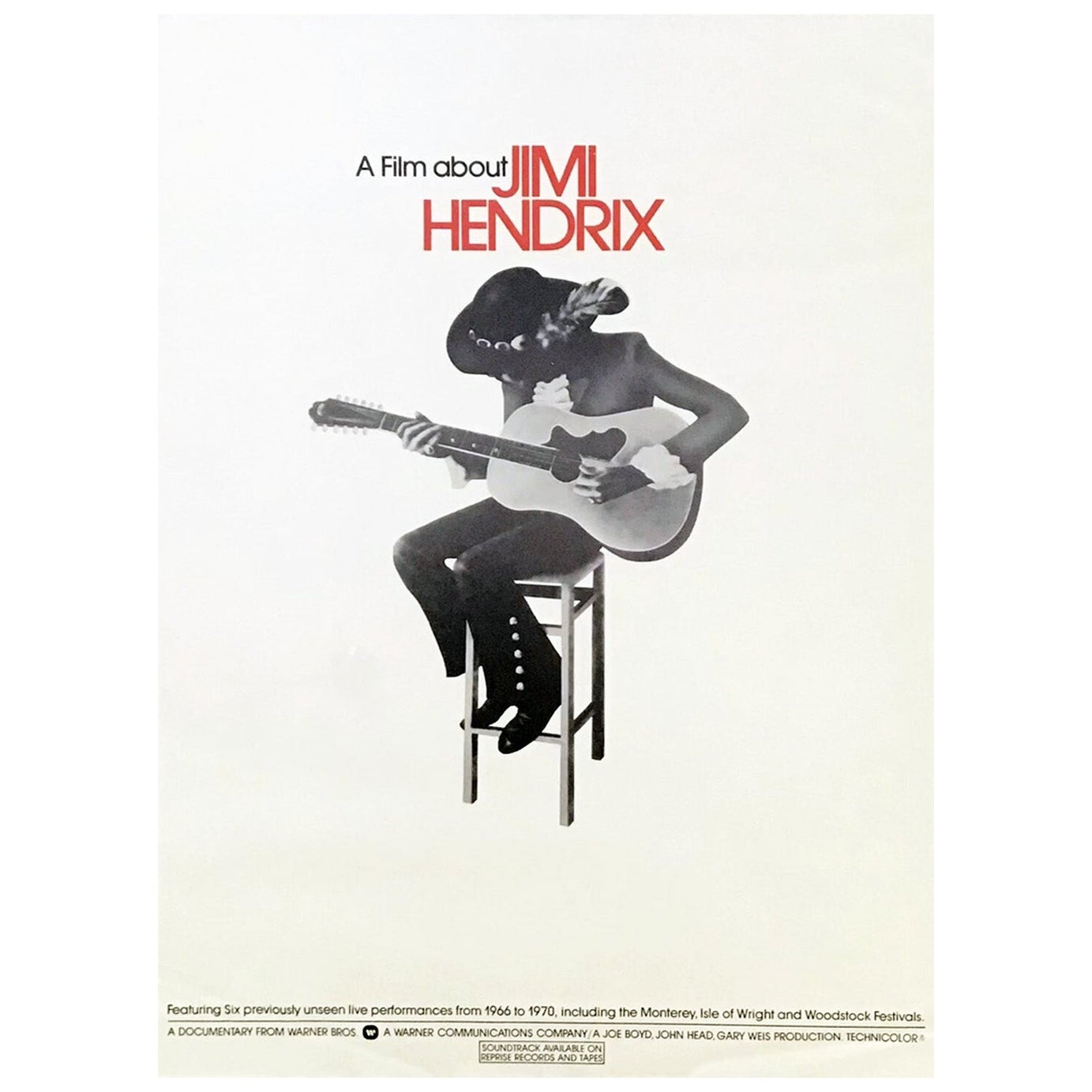 1973 Jimi Hendrix (Un film su) Poster originale d
epoca