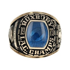 bague de championnat de football NJSIAA 1973:: or 10 carats Roxbury High School